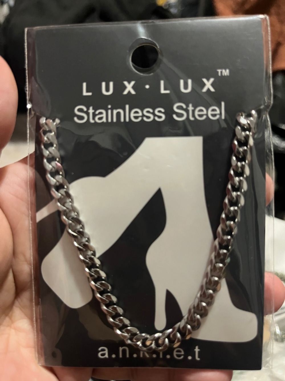 LUX LUX Stainless Steel Chain anklet - Silver